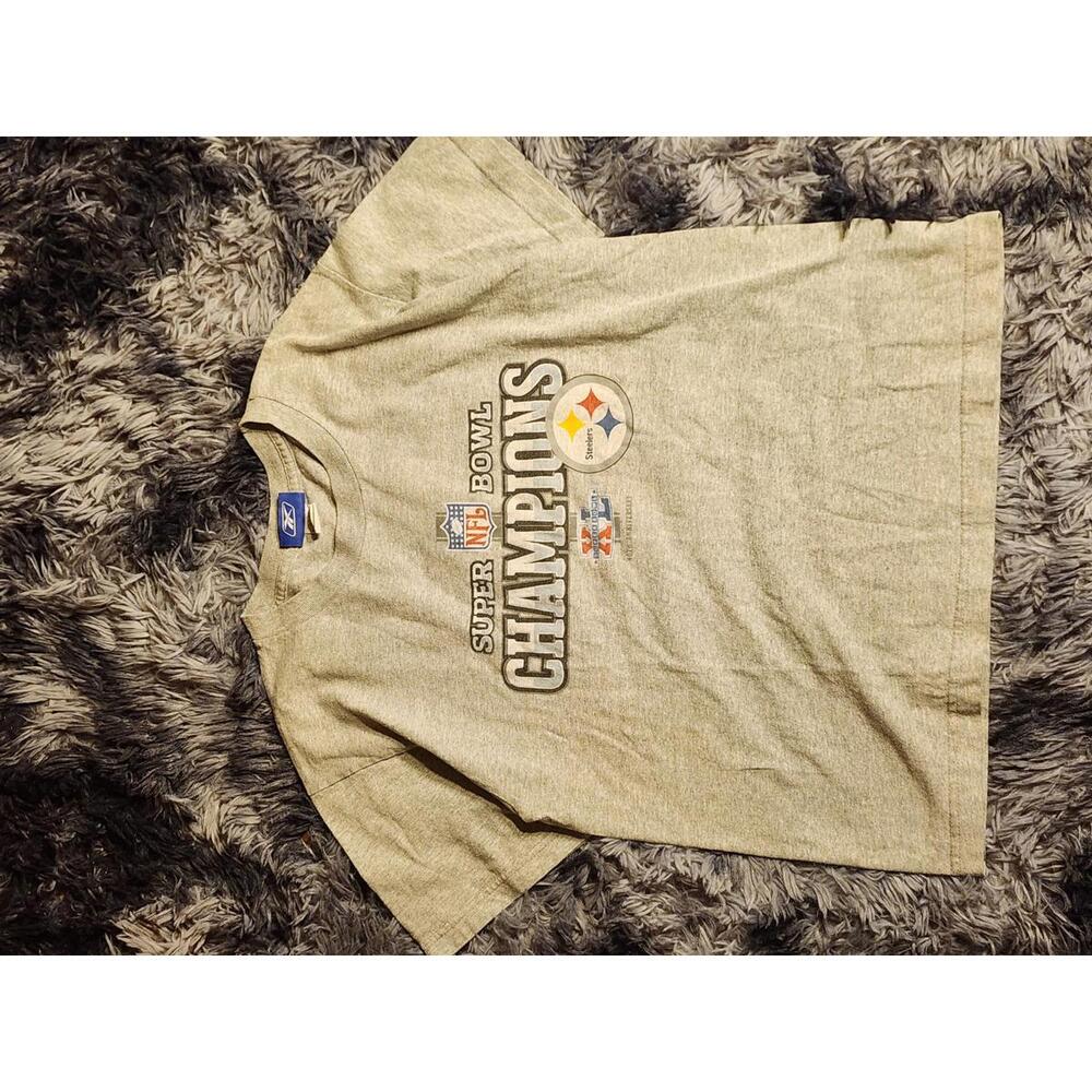 Reebok Super Bowl xi Champions Womens T Shirt Large Vintage Grey Y2k